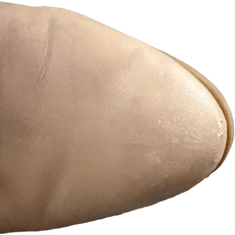 Lucky Brand Hirro beige leather laser-cut ankle booties Size 9.5 Western Cottage - Picture 6 of 8
